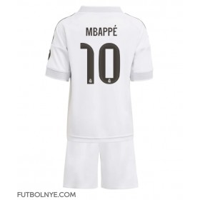 Camiseta Real Madrid Kylian Mbappe #10 Primera Equipación para niños 2025-26 manga corta (+ pantalones cortos)